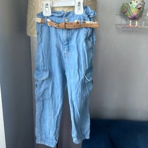 Mayoral light cargo jeans with rope belt